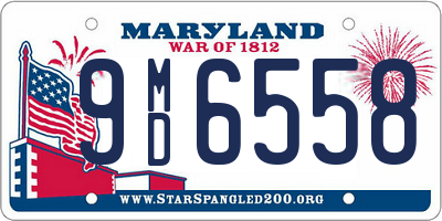 MD license plate 9MD6558