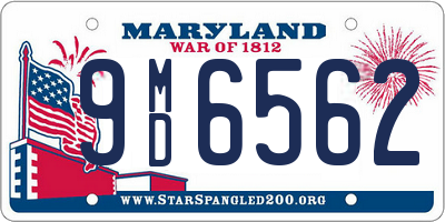 MD license plate 9MD6562