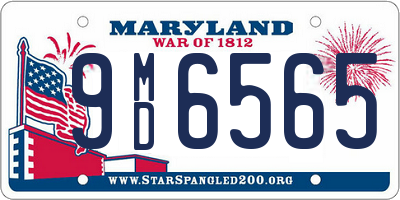 MD license plate 9MD6565