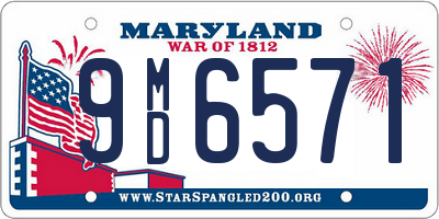 MD license plate 9MD6571