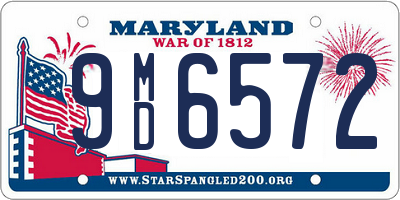 MD license plate 9MD6572