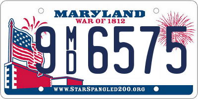 MD license plate 9MD6575