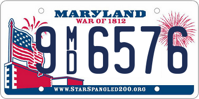 MD license plate 9MD6576