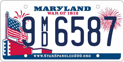 MD license plate 9MD6587