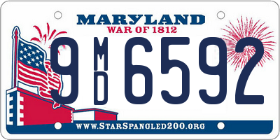 MD license plate 9MD6592