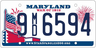 MD license plate 9MD6594