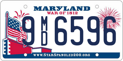 MD license plate 9MD6596