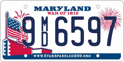 MD license plate 9MD6597