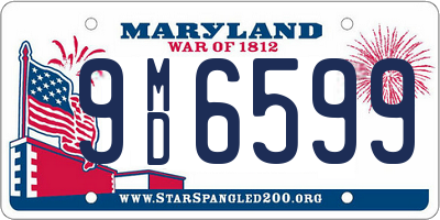 MD license plate 9MD6599