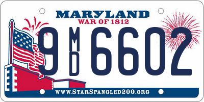 MD license plate 9MD6602