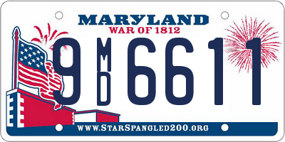 MD license plate 9MD6611