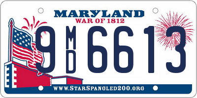 MD license plate 9MD6613