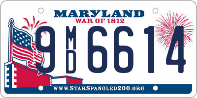 MD license plate 9MD6614