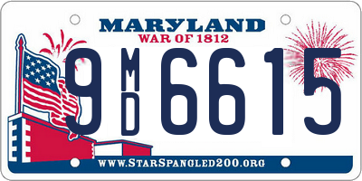 MD license plate 9MD6615