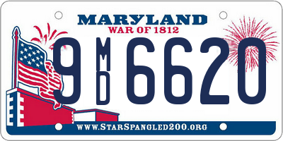 MD license plate 9MD6620