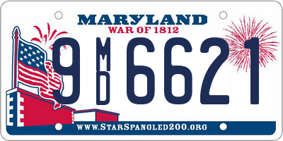 MD license plate 9MD6621