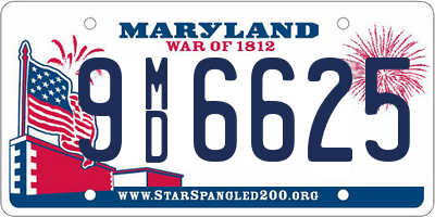 MD license plate 9MD6625