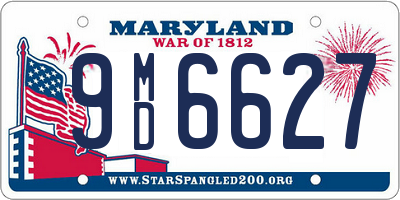 MD license plate 9MD6627