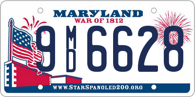 MD license plate 9MD6628