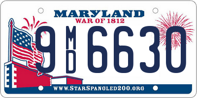 MD license plate 9MD6630