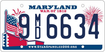 MD license plate 9MD6634