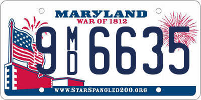 MD license plate 9MD6635