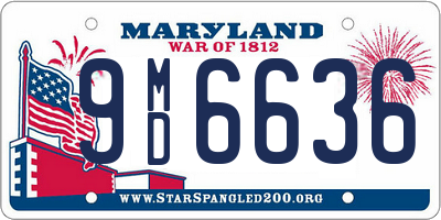 MD license plate 9MD6636