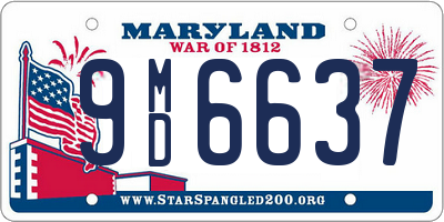 MD license plate 9MD6637