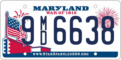 MD license plate 9MD6638