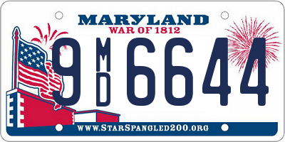 MD license plate 9MD6644