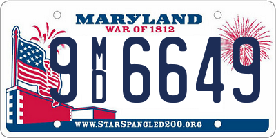 MD license plate 9MD6649