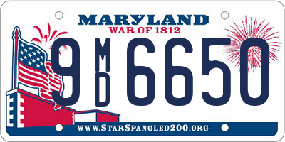 MD license plate 9MD6650