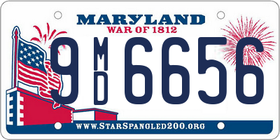 MD license plate 9MD6656