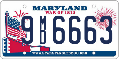 MD license plate 9MD6663