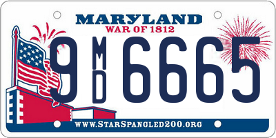 MD license plate 9MD6665