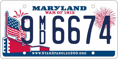 MD license plate 9MD6674