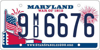 MD license plate 9MD6676