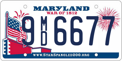 MD license plate 9MD6677