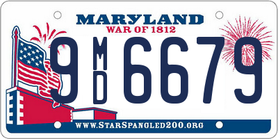 MD license plate 9MD6679