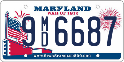 MD license plate 9MD6687