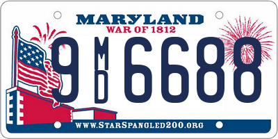 MD license plate 9MD6688