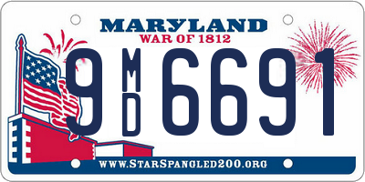 MD license plate 9MD6691