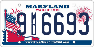 MD license plate 9MD6693