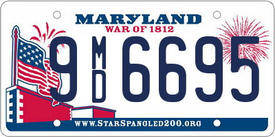 MD license plate 9MD6695