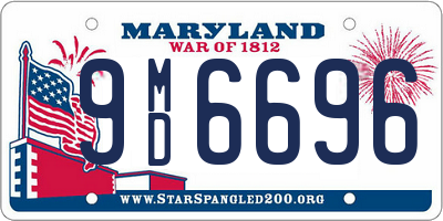 MD license plate 9MD6696