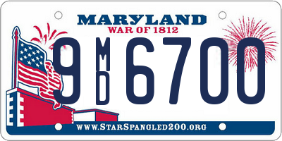 MD license plate 9MD6700