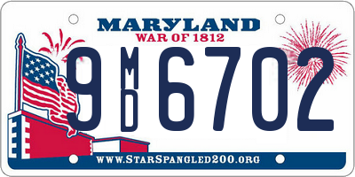 MD license plate 9MD6702