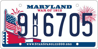 MD license plate 9MD6705