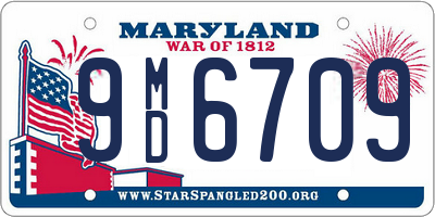 MD license plate 9MD6709