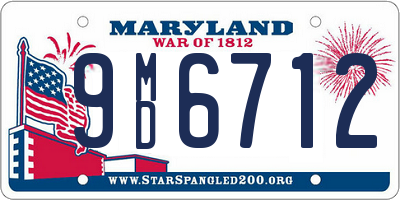 MD license plate 9MD6712